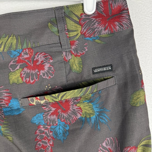 Vans Vanphibian Hybrid Shorts Mens 36 Floral Chino Beach Surf Skater - Picture 6 of 11